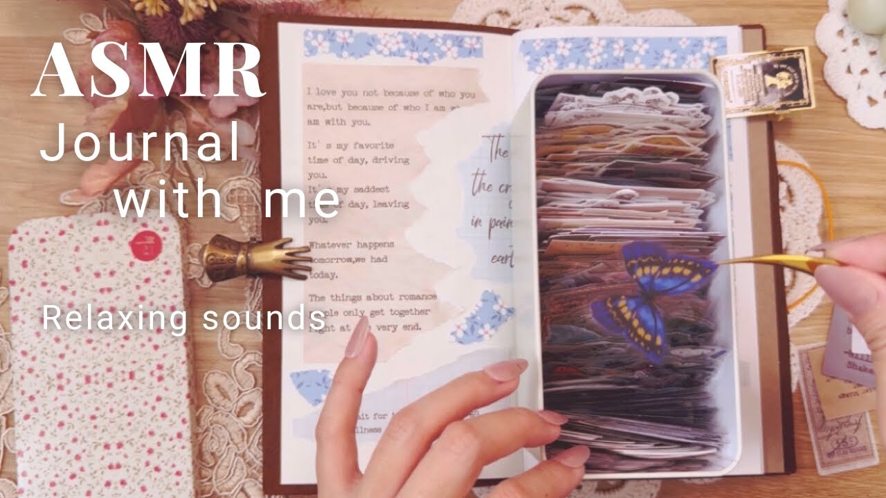 コラージュノート📖♡全ページ一緒に見ていきましょう🌷新しいノートの