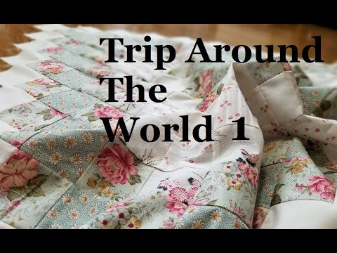 How to make a flower-filled round-the-world quilt (1) - YouTube