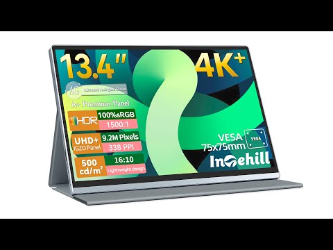 Intehill 13.4inch 4K+ 16:10 Portable Monitor U13ZA - YouTube