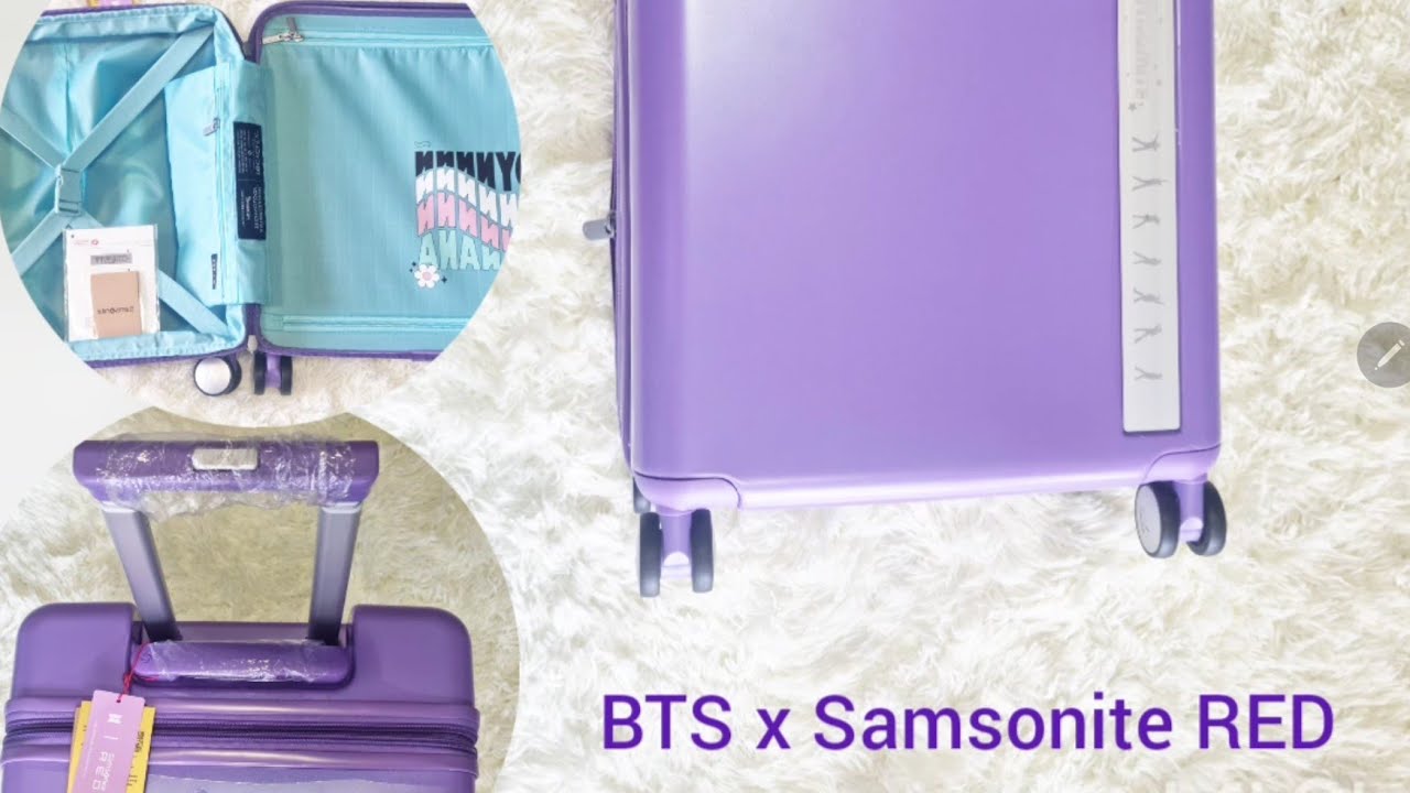 BTS x Samsonite RED || Unboxing [Dynamite Series Luggage] - YouTube