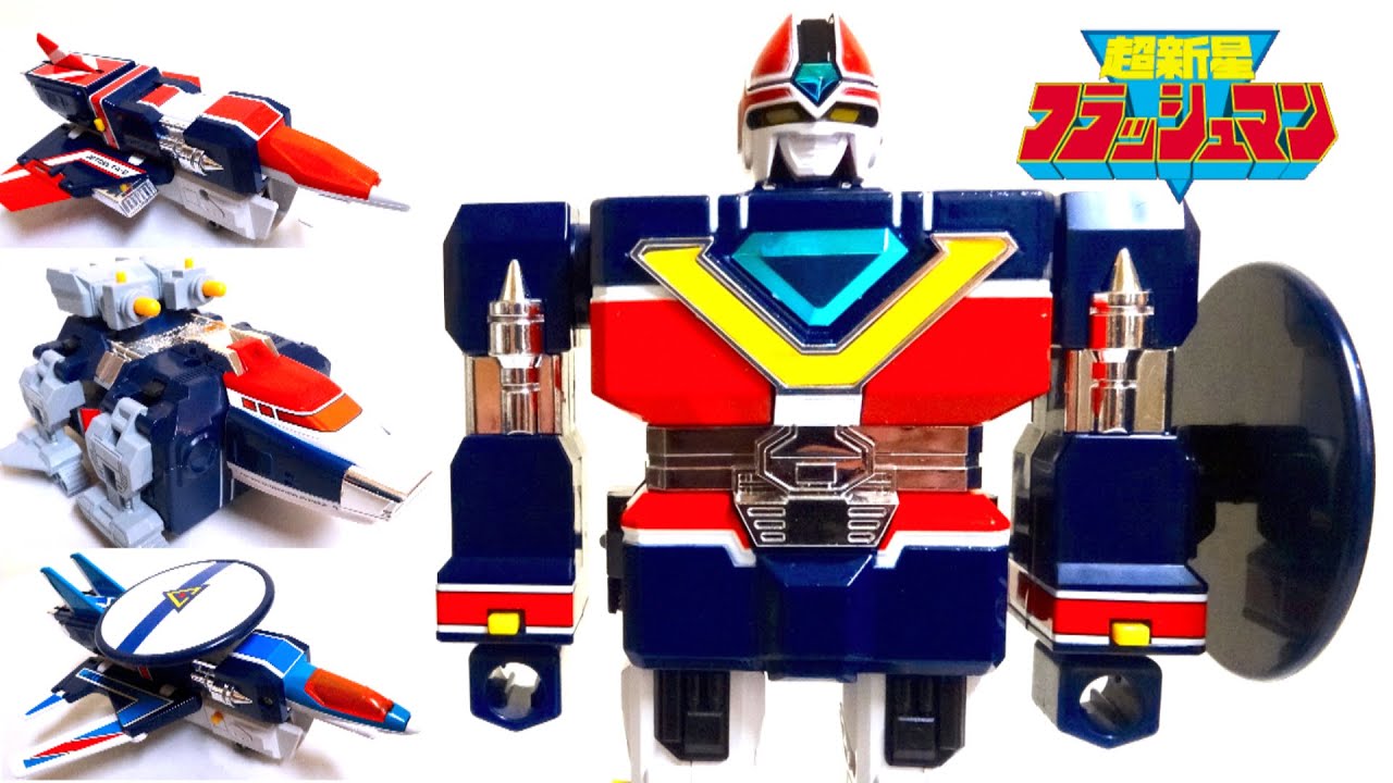 Choshinsei Flashman Flashking Chogokin GC-34 wotafa's review - YouTube