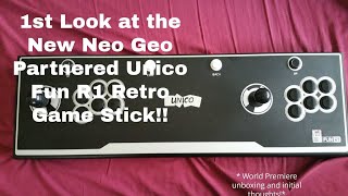 Neo Geo Arcade Products Unico Fun R1 Retro Game Stick Unboxing