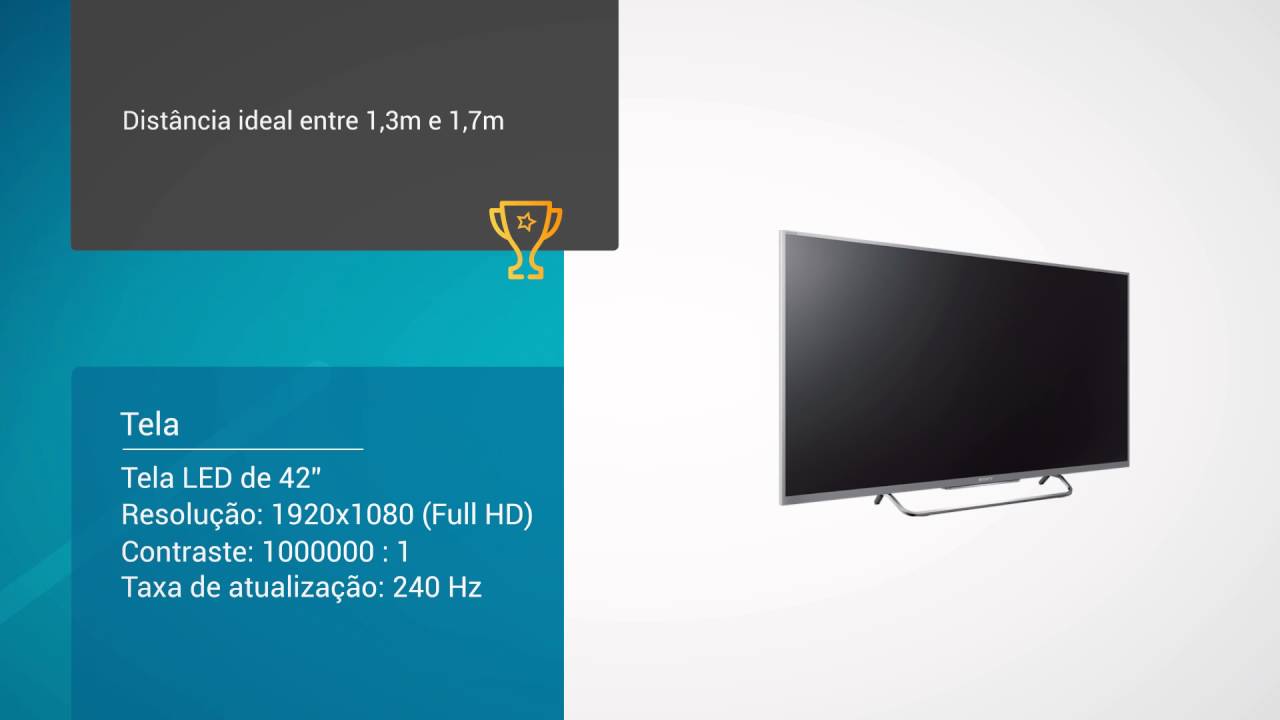 Smart TV Sony KDL-42W805B LED Full HD de 42 Polegadas 3D - YouTube