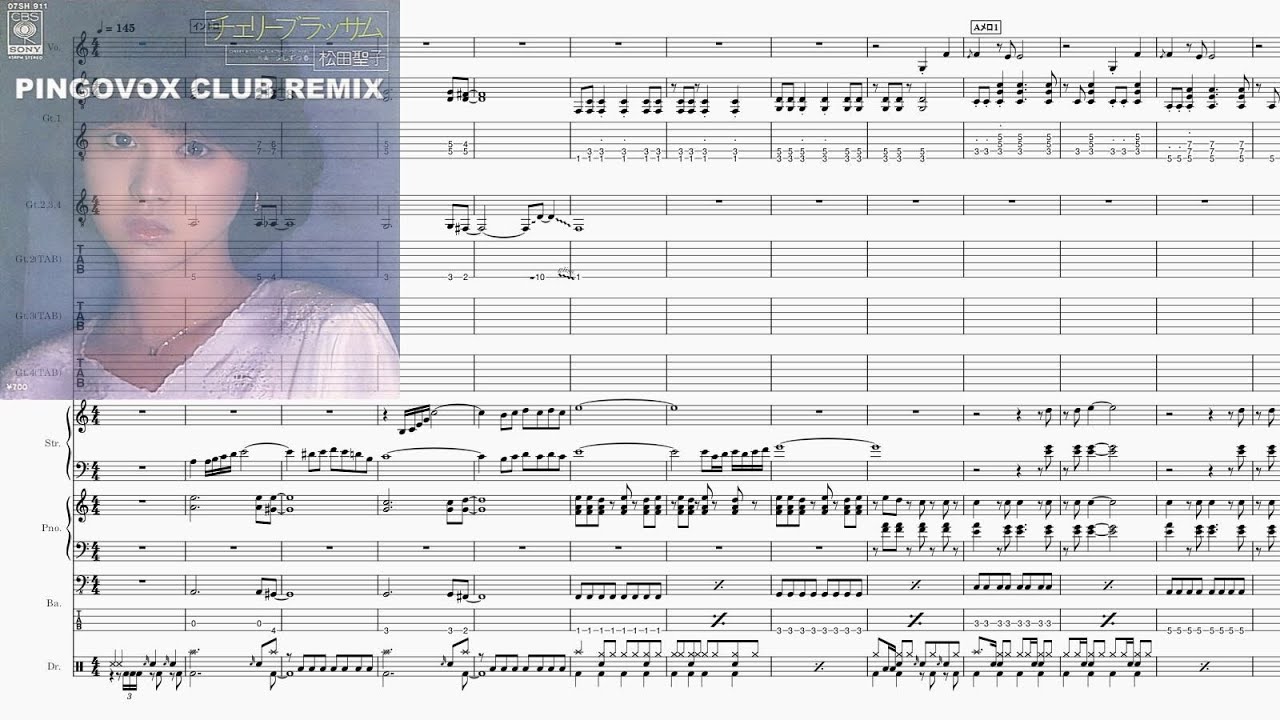Band-Score]チェリーブラッサム(松田聖子) - YouTube