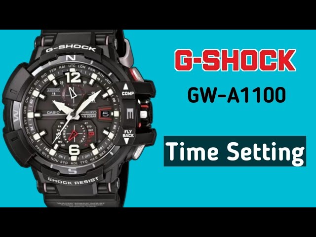 How to set time on Casio G-Shock GW-A1100 | Casio 5311 - YouTube