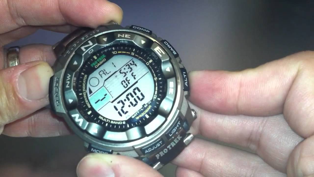 Titanium Casio Pathfinder Protrek Solar Atomic Watch PRW2500T-7
