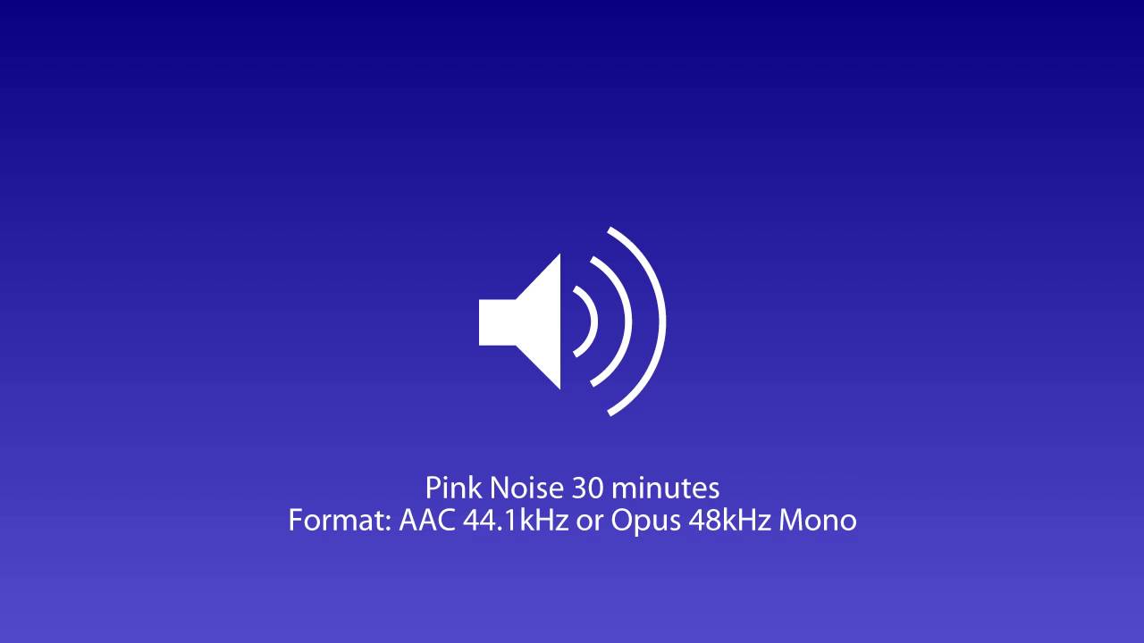 エージング用ピンクノイズ30分 - YouTube