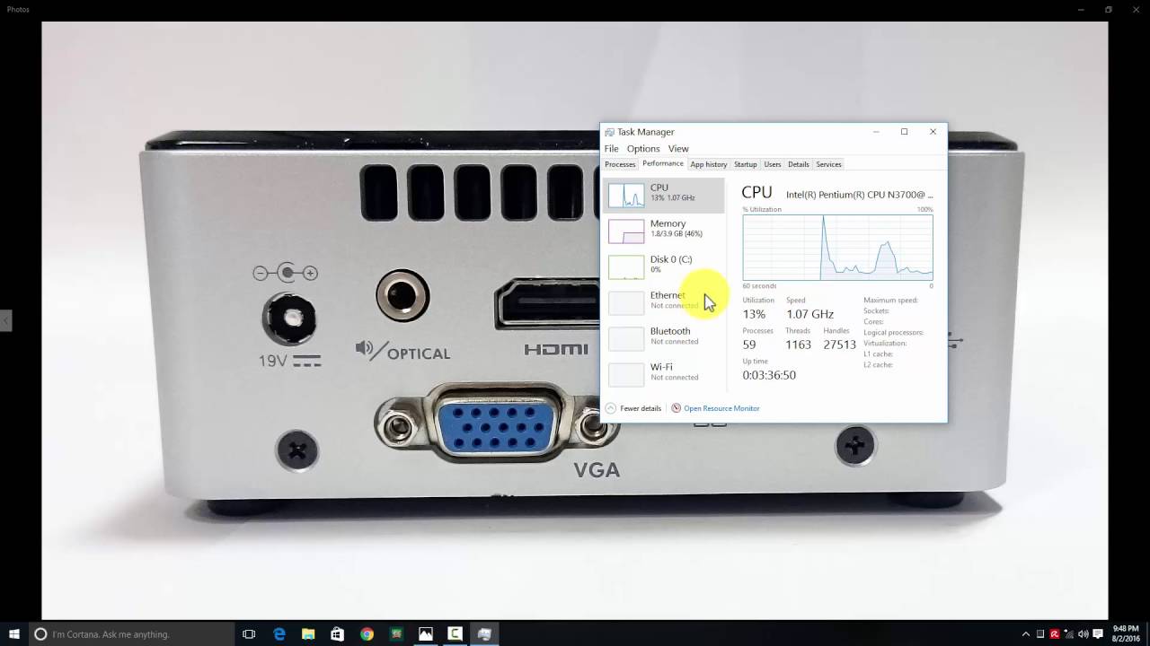Intel NUC NUC5PPYH - Review and Live Performance - YouTube