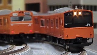 Nゲージ JR201系「さよなら大阪環状線201系」グリーンマックス 走行