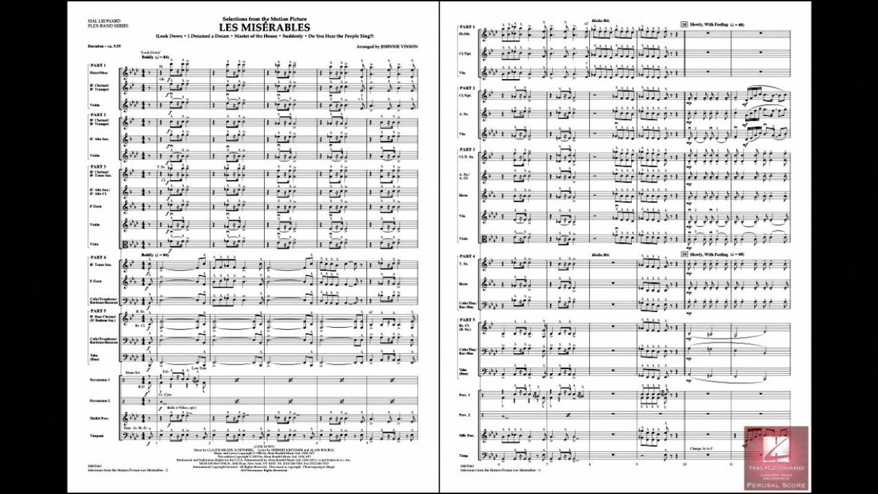 Selections from Les Misérables arranged by Johnnie Vinson - YouTube