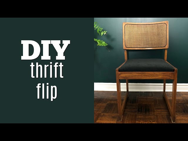 DIY Mid-Century Modern Cane Chair | THRIFT FLIP - YouTube