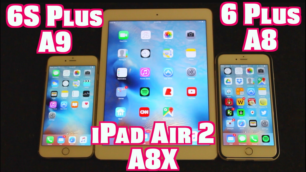 iPhone 6S Plus Benchmarks/Speed Test [A9 vs A8X vs A8] - YouTube