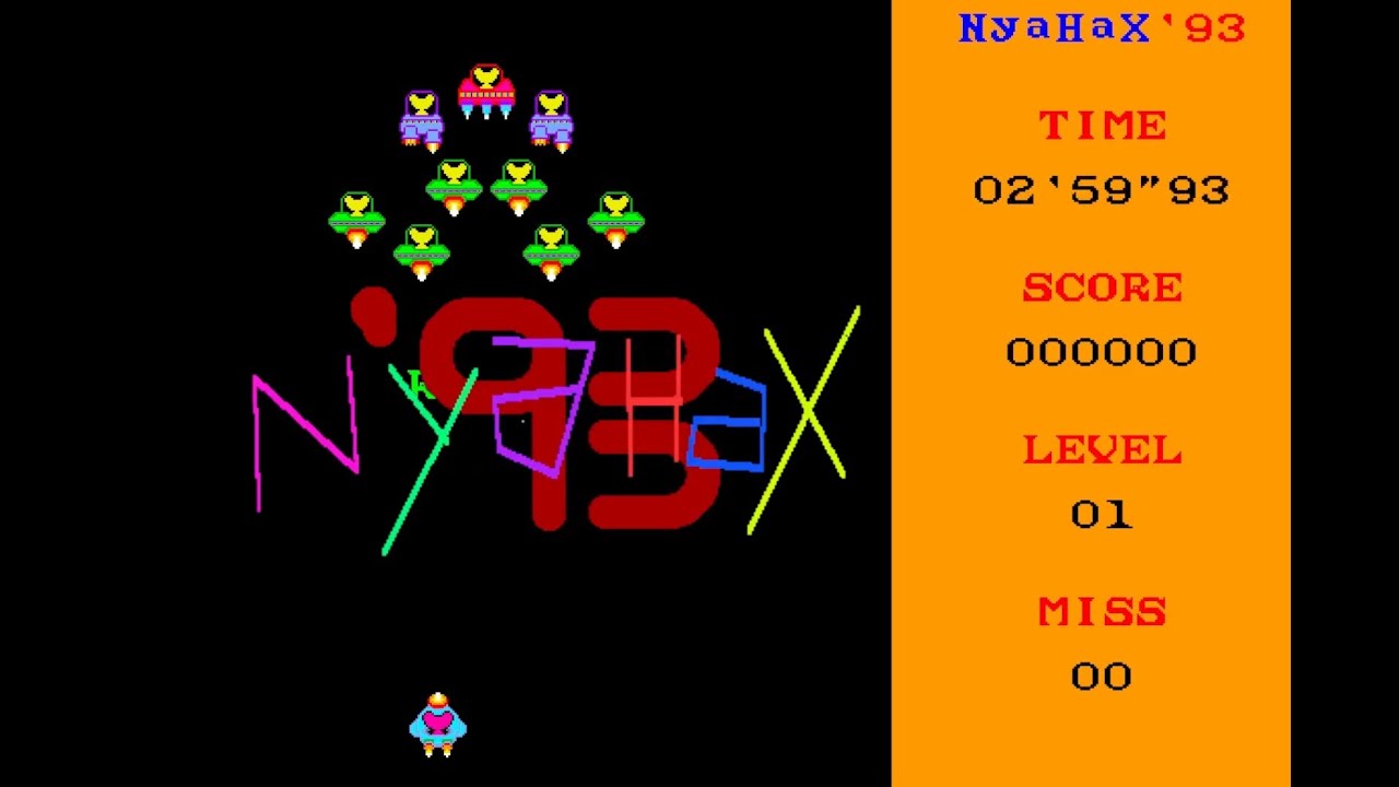 レア度】PC98レトロゲーム「NyaHaX'93」全面クリアまで 解説付き - YouTube