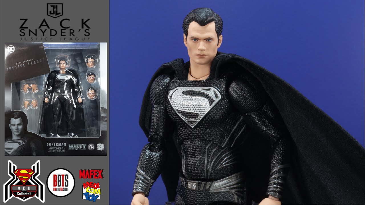 Mafex 174 Zack Snyder's Justice League SUPERMAN Black Suit Medicom
