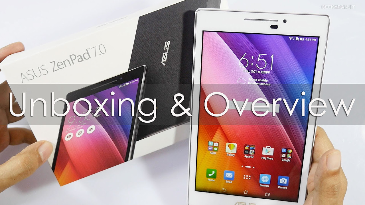 Asus ZenPad 7 3G Tablet with Audio Cover Unboxing & Overview - YouTube