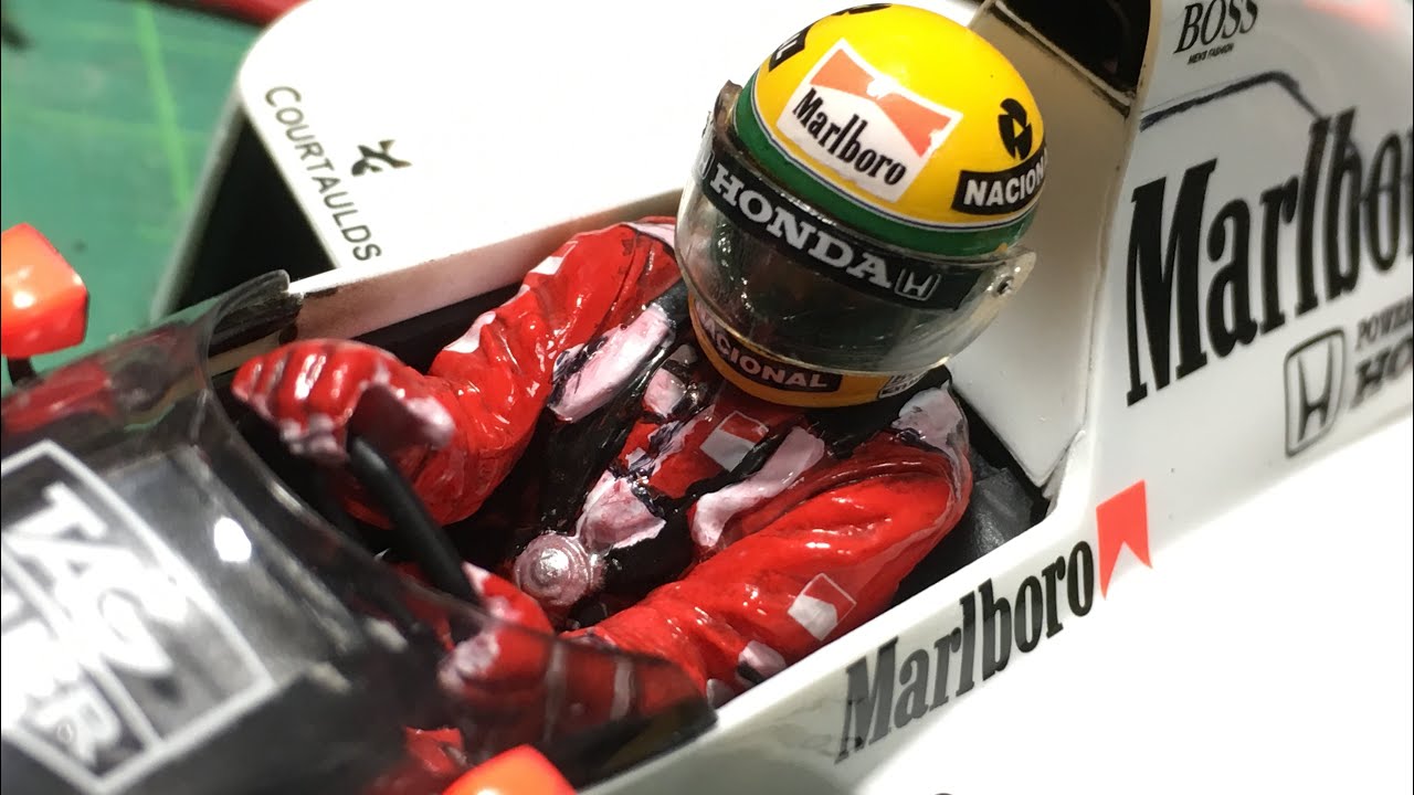 1/20 アイルトン セナ F1 ドライバーフィギュア 作ってみた - YouTube