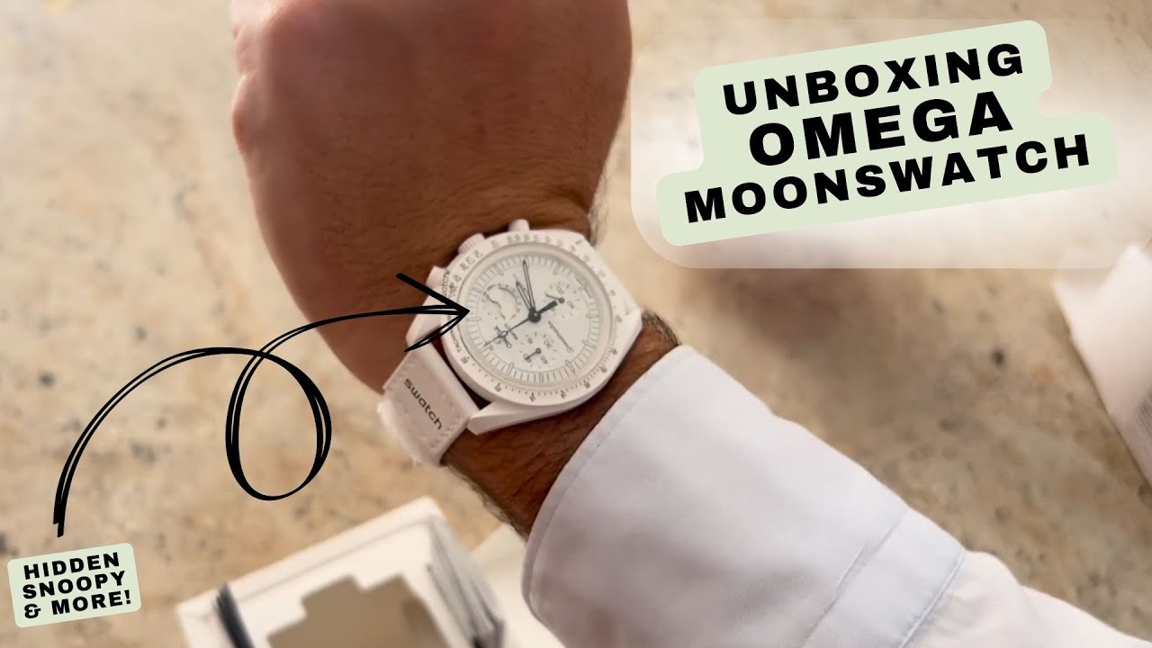 SWATCH x OMEGA BANDS Snoopy White Moonswatch The Fashion Try On