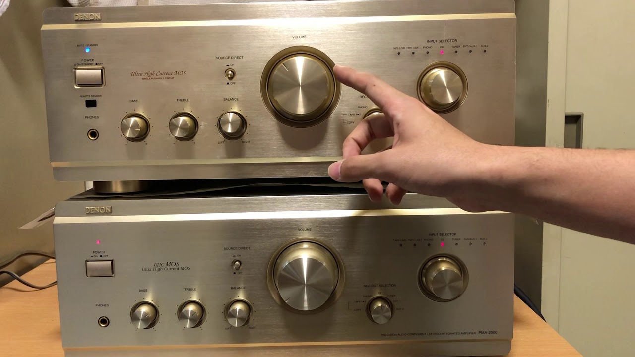 PMA-2000とPMA-2000ⅢR DENONプリメインアンプの名機比較動画 - YouTube