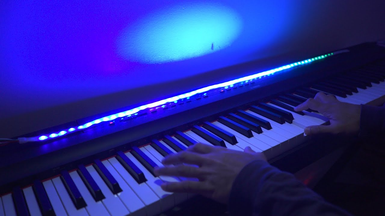 MIDI Lighting - Messing around with a Piano + LED visualizer - YouTube