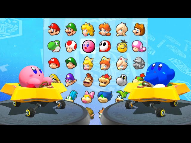 マリオカート8デラックス】カービィと青と白のカービィ(ワープスター