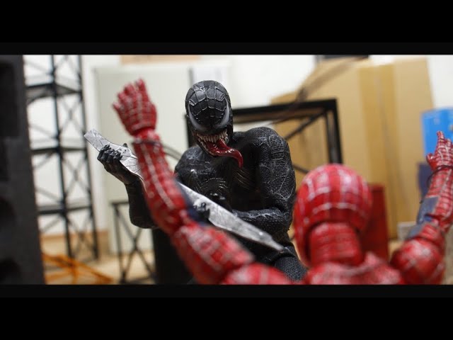 stop motion spiderman vs venom 3 - YouTube