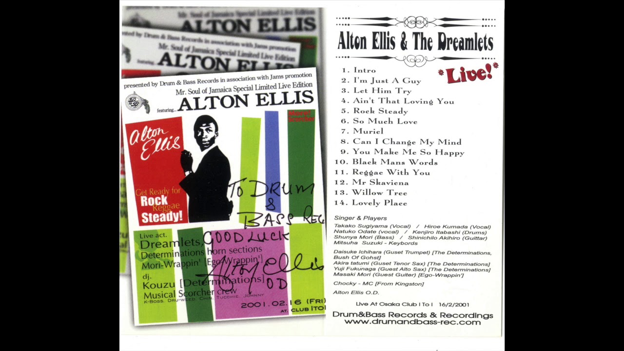 Alton Ellis Live In Japan with The Dreamlets @ OSAKA I To I 2001/2