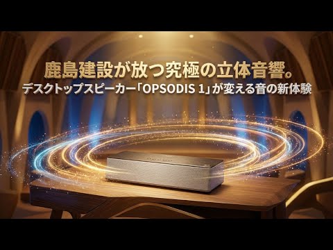 鹿島建設が放つ究極の立体音響。デスクトップスピーカー「OPSODIS 1