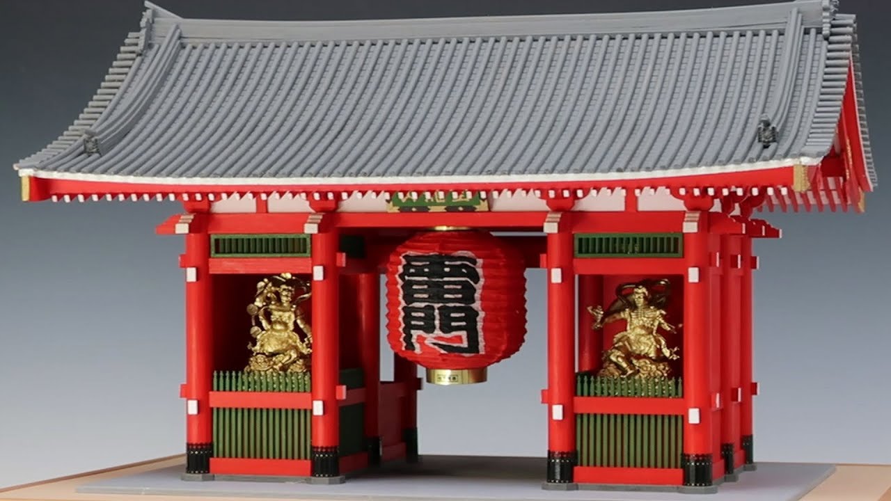 1/50 浅草寺 雷門】製品紹介 - YouTube