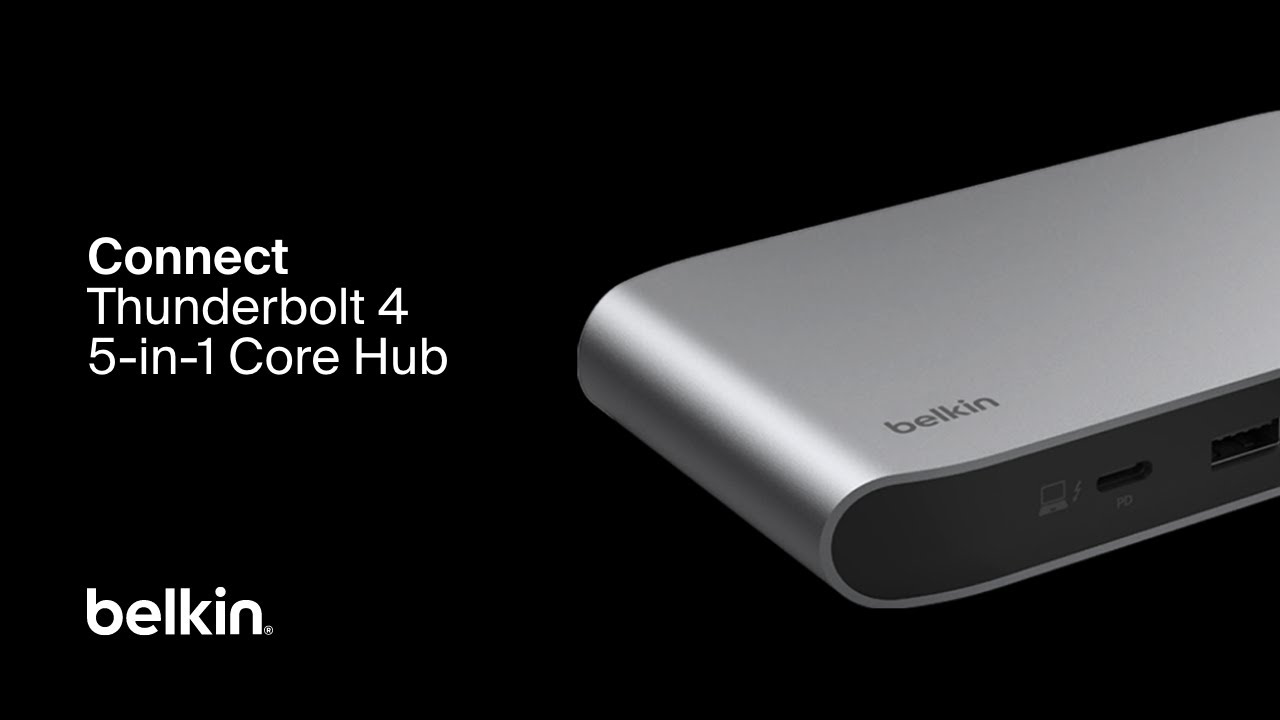 Belkin Connect Thunderbolt 4 5-in-1 Core Hub - YouTube