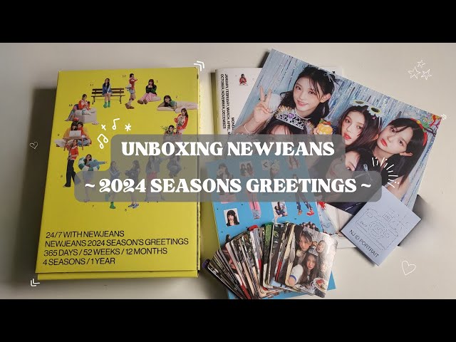 UNBOXING NEWJEANS 2024 SEASONS GREETINGS // 52 photocards??? - YouTube
