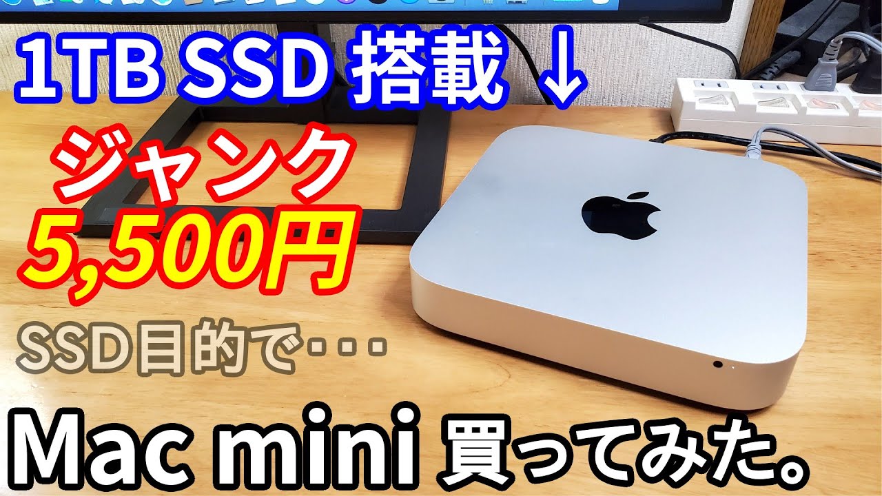 M4 Mac miniはどうせ高くて無理！代わりにジャンク5千円で1TB SSDのMac