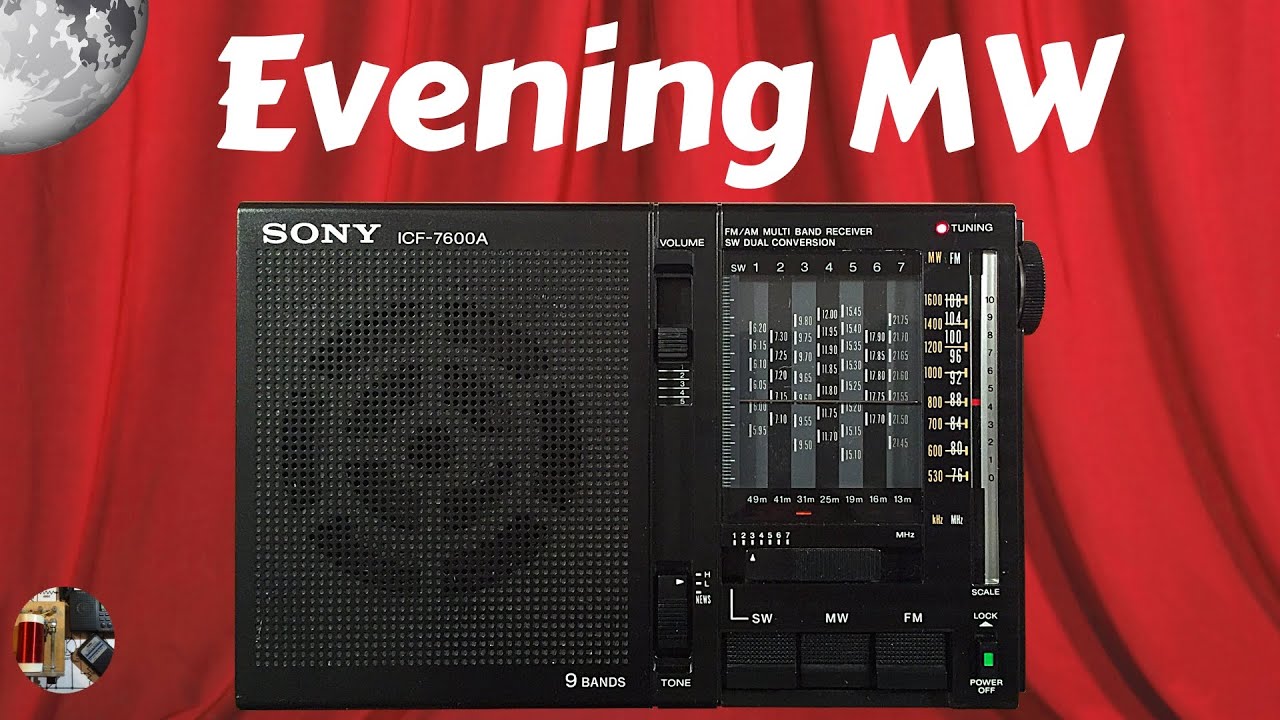 Sony ICF-7600A Classic Shortwave Radio Evening MW - YouTube