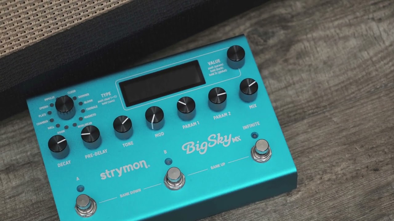 Strymon's new standard, BigSky MX, combines two ultra-rich reverbs