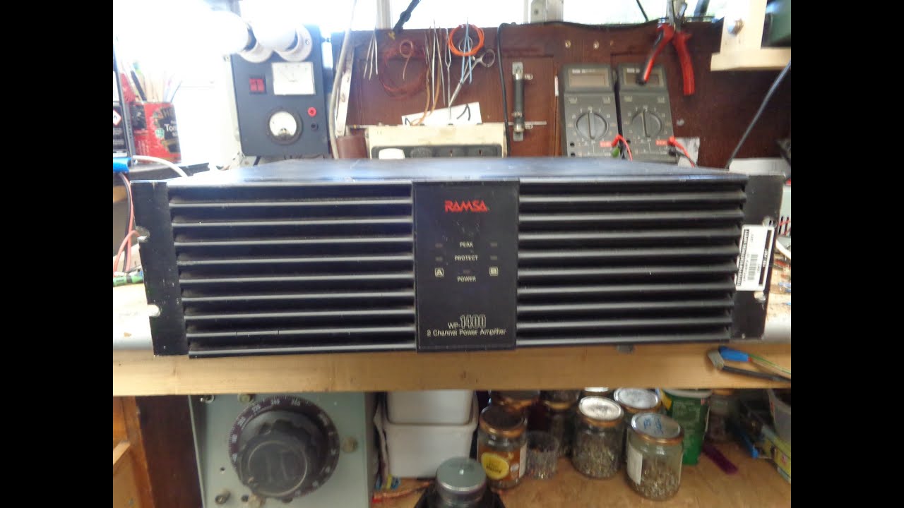 RAMSA WP1400 400w/400w POWER AMPLIFIER POWER TEST - YouTube
