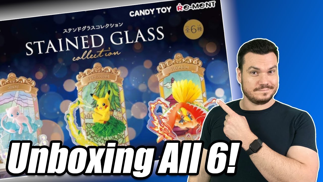 Re Ment Pokemon Stained Glass Figures Unboxing! All 6 Figures