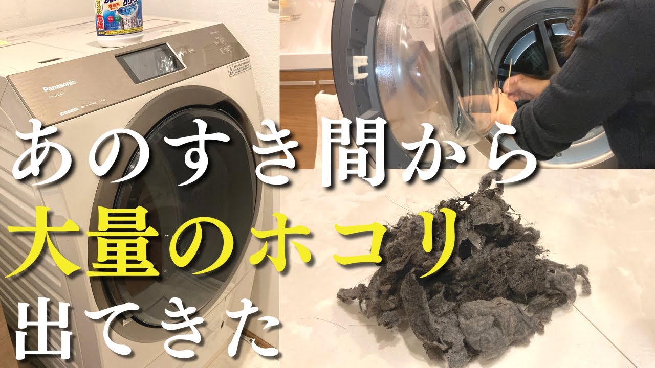 ドラム式洗濯機の掃除】要チェック！○○からドン引きの埃が出てきた