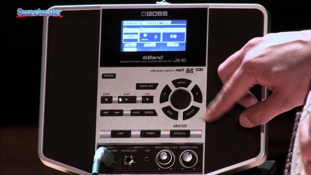 BOSS eBand JS-10 Guitar/Bass Trainer Demo - Sweetwater Sound - YouTube