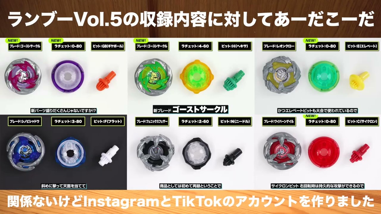 ベイブレードエックスのランブーVol.5のラインナップについて語る