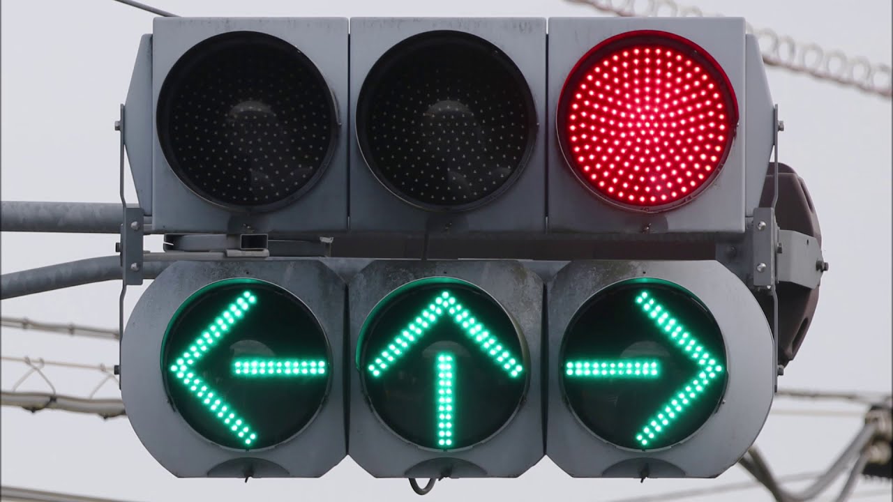 激レア！全点灯矢印】五明交差点の珍しい信号機【埼玉県の信号機⑤