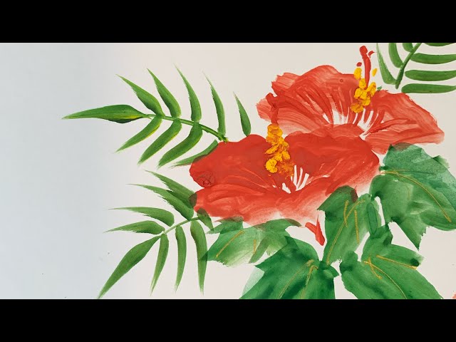 幸せの黄色いハイビスカス(色鉛筆画) 幸せの黄色いハイビスカス(色鉛筆