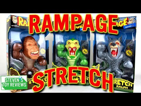 Rampage Stretch Figure Reviews - George, Lizzie, and Ralph! - YouTube