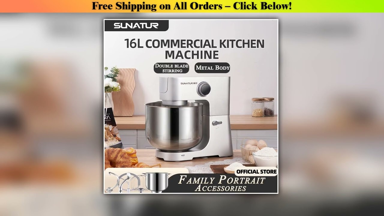 SUNATUR 16L Stand Mixer 2200w electric kitchen blender Commercial