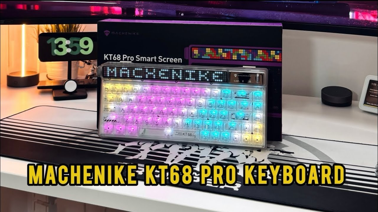 Machenike KT68 Pro Smart Screen Mechanical Keyboard! - YouTube