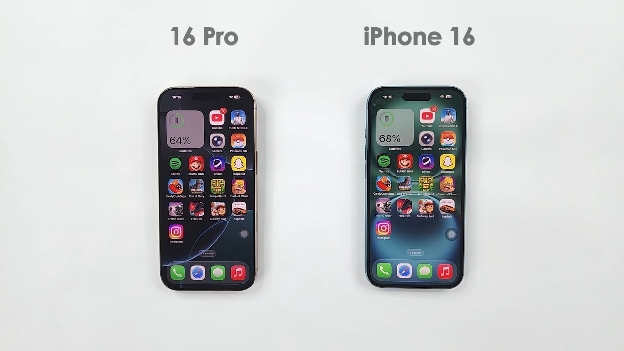 iPhone 16 Pro vs iPhone 16 - SPEED TEST! - YouTube