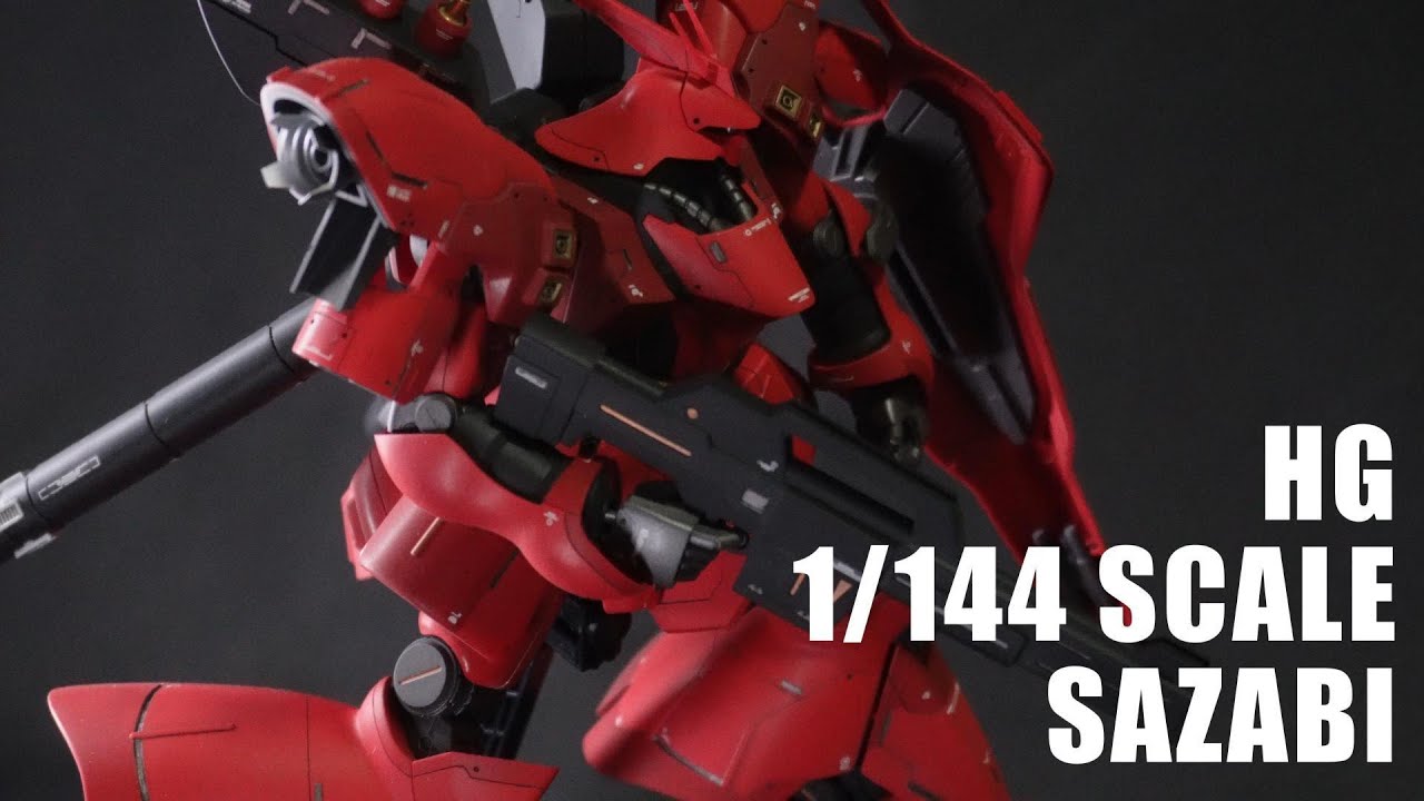 ガンプラ全塗装】HG サザビーを改造&全塗装！ - YouTube