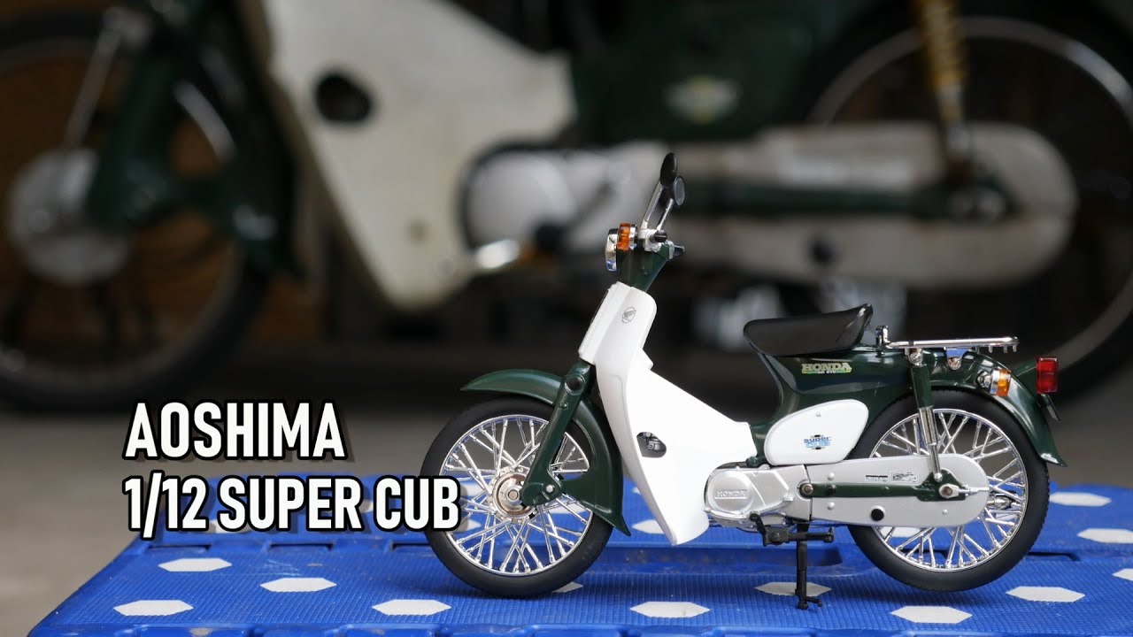 青島スカイネット1/12 完成品バイク ホンダ スーパーカブ 50 グリーン