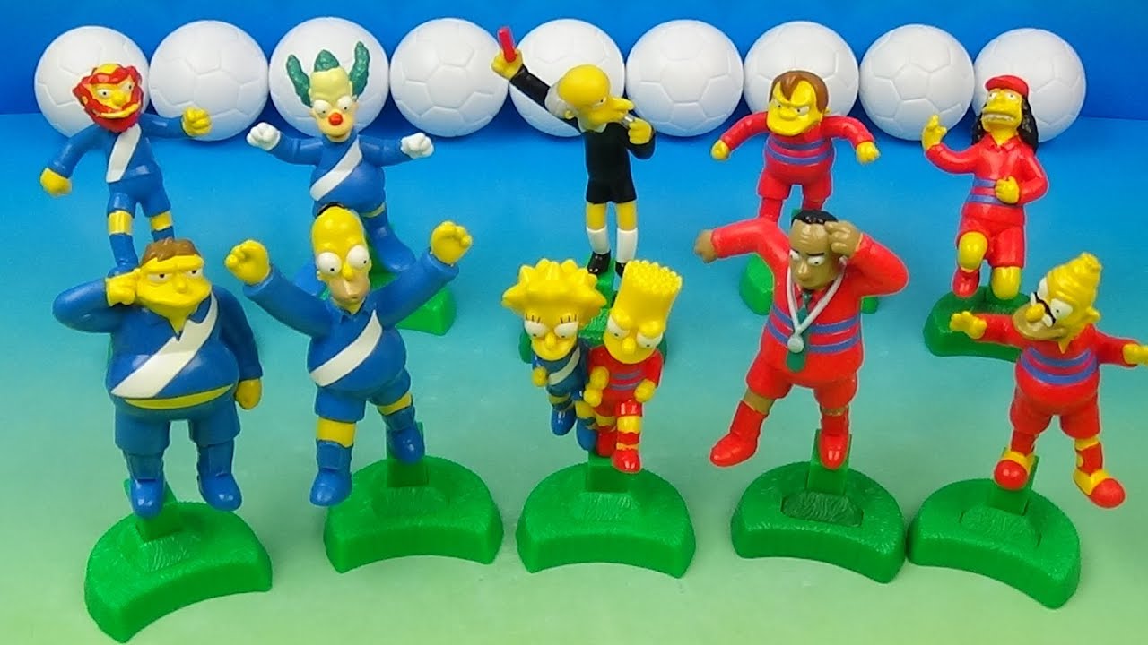 2002 The Simpsons Springfield Soccer Set of 10 Burger King