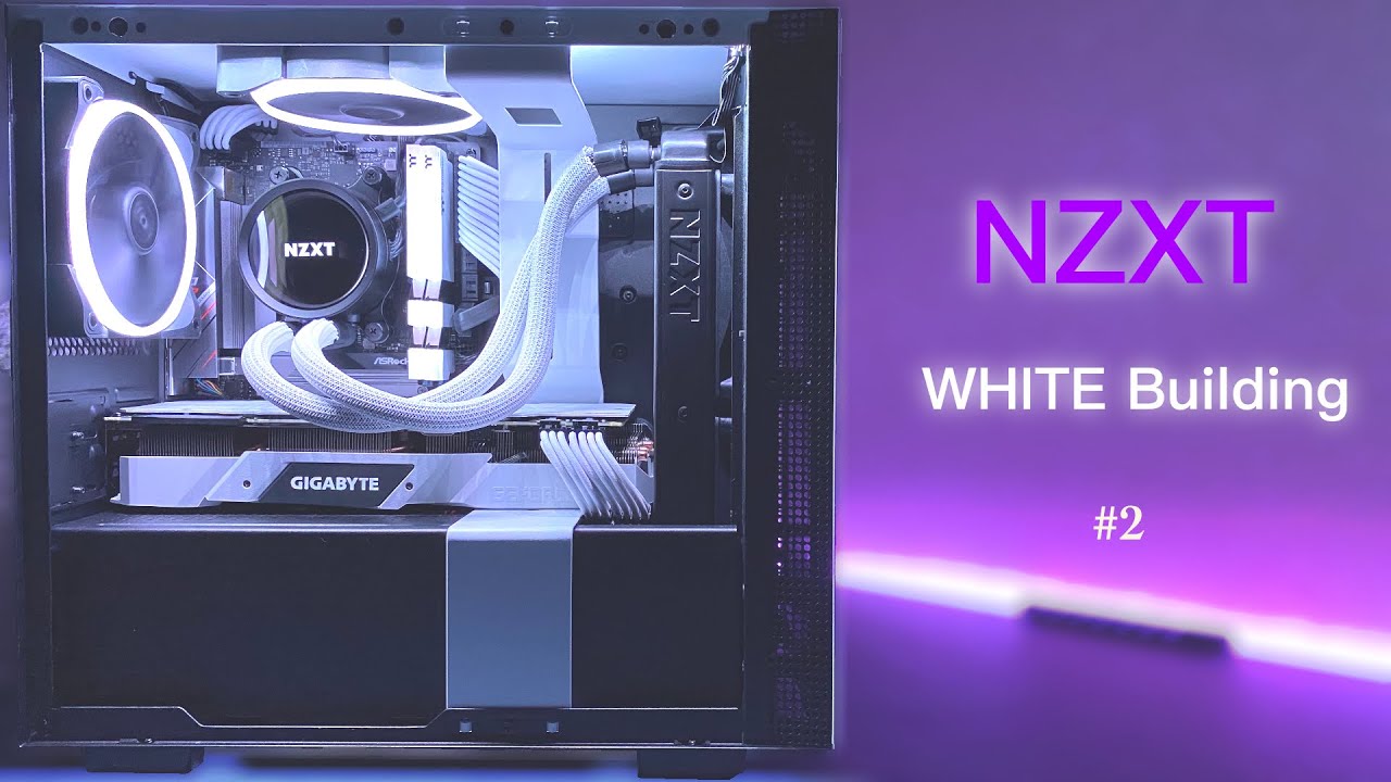 NZXT H210 & Ryzen CPU WHITE gaming Mini-Tower PC Setup【NZXT