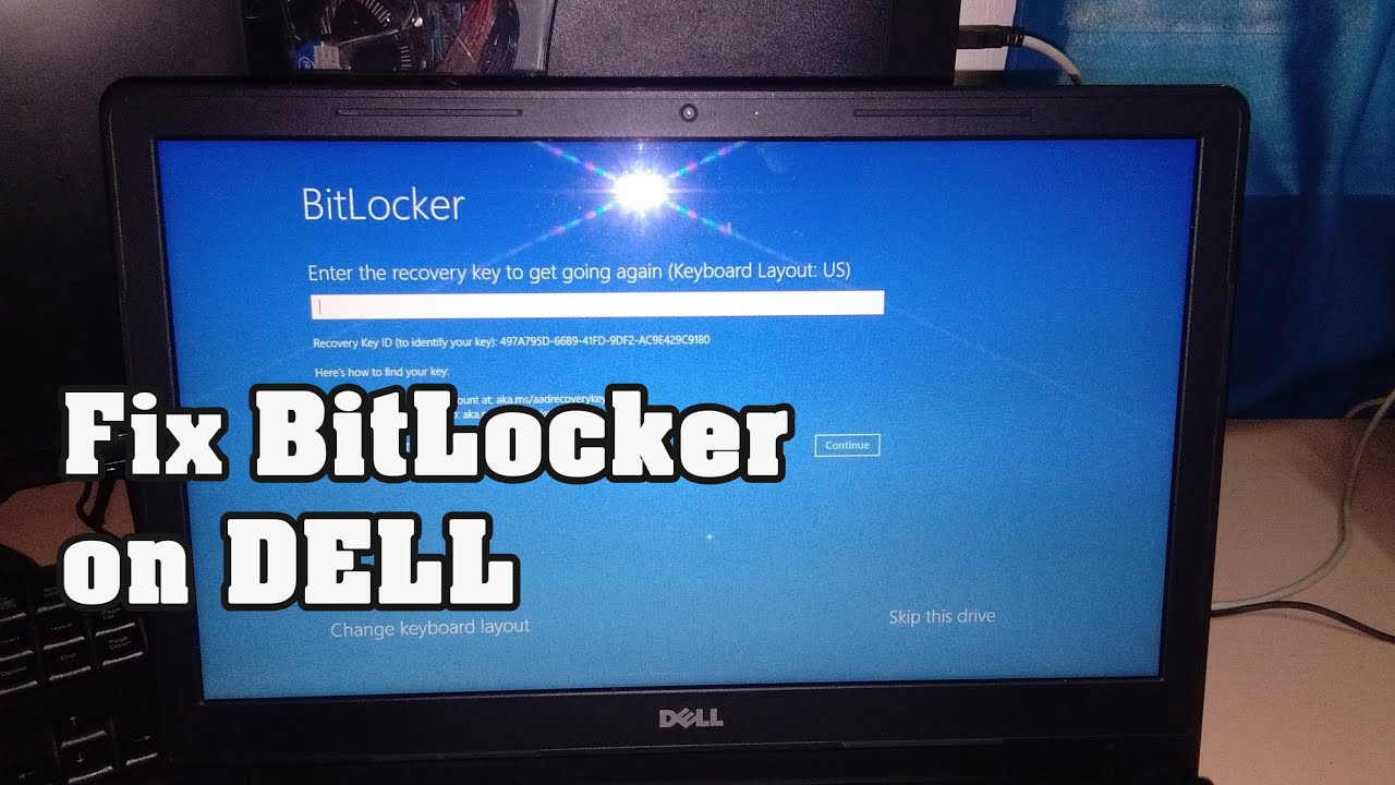 How to fix a BitLocker recovery in Dell Laptop - YouTube
