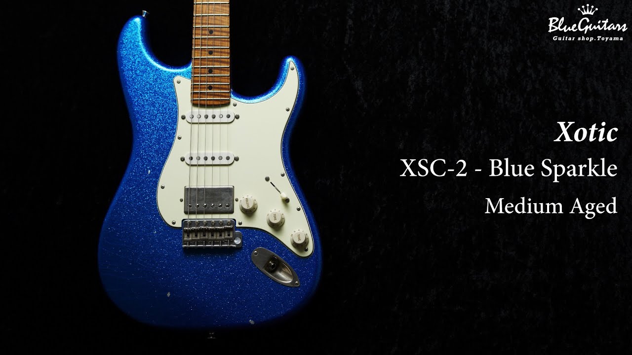 Xotic XSC-2 Blue Sparkle Medium Aged / Ash / Master Grade Roasted